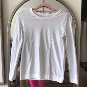 Lululemon swiftly tech white long sleeve top